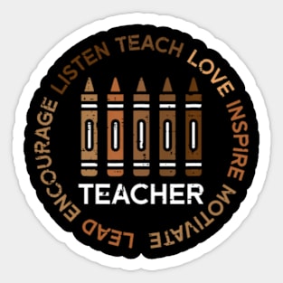 Black History Teacher Teach Love African American Men Women Sticker